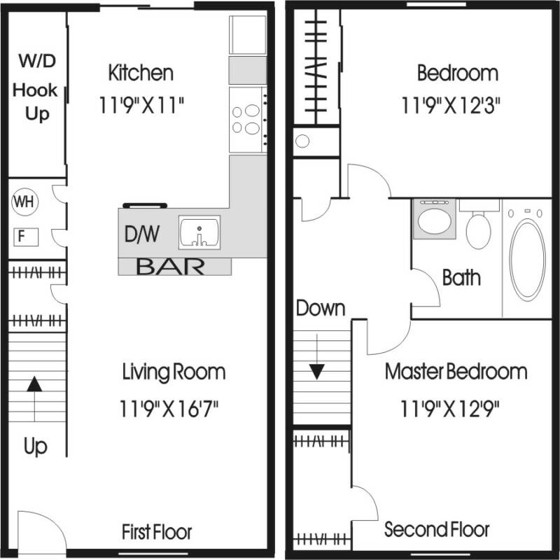 Two Bedroom Townhome