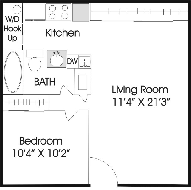 One Bedroom Apartment Home